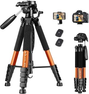 Victiv Tripod 74-Camera-Tripod for Cell Phone, Aluminum Professional Heavy Duty Camera Tripod Stand, Tripod for Camera DSLR SLR with Carry Bag, Compatible with Canon Nikon iPhone